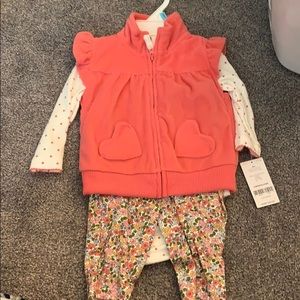 3 piece fleece vest carters outfit